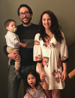 Brianna with husband, Allen, and daughter, Kira, 3, and son, David, 1